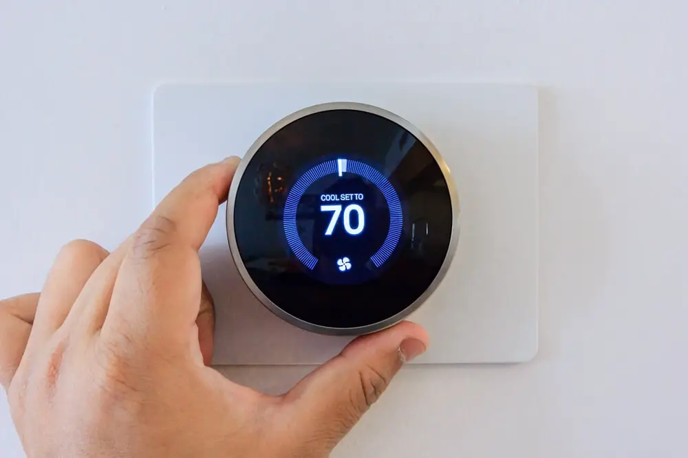 Digital Central Heating Thermostat At Home